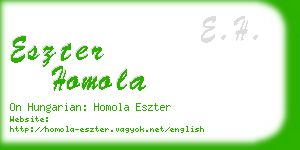 eszter homola business card